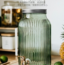 Glass Bottle Drink Bucket Iced Town Party With Tap from Pot Picnic Tea Chiche Juice Vat Dessert Terrace Net Red