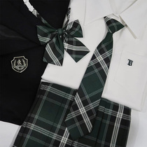 Fish balls and noodles (Leiden College) jk plaid skirt college style pleated skirt boxer bow tie free beater tie