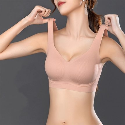 俞兆林固定杯无钢圈文胸女背心式无痕运动聚拢全罩杯内衣胸罩