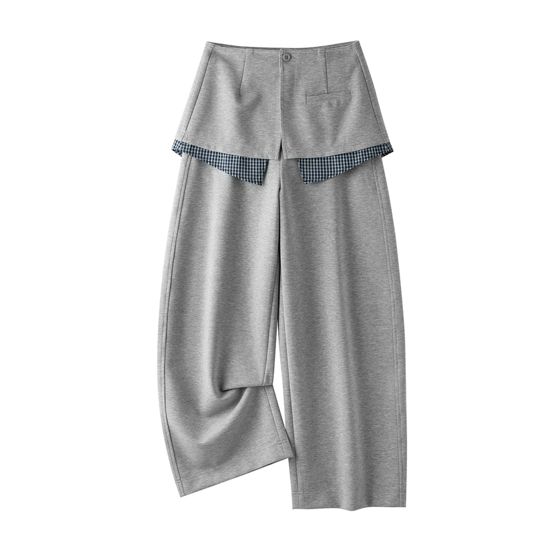 High-Waisted Drapey Sports Casual Sweatpants Gray Cover-Up Pants Loose Casual Long Pants 2026 Spring New Style