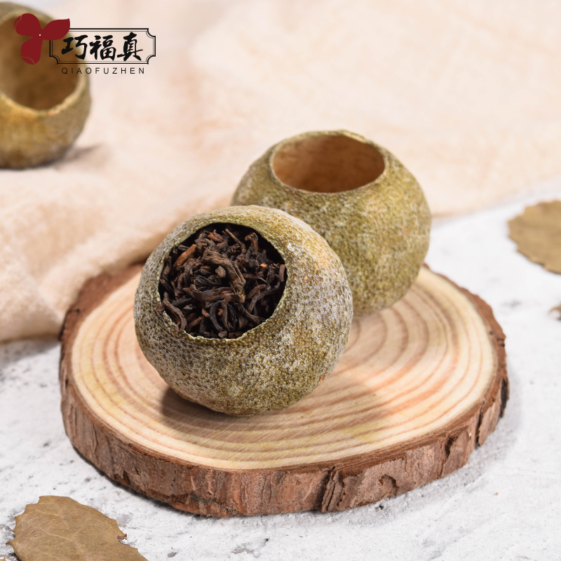 The Qiaofu True New Will Dried Orange Peel Tea Authentic Production New Will Small Green Citrus Shell Dried Orange Peel Mandarin Putea Old Dried Orange Peel Tea Bubble Water