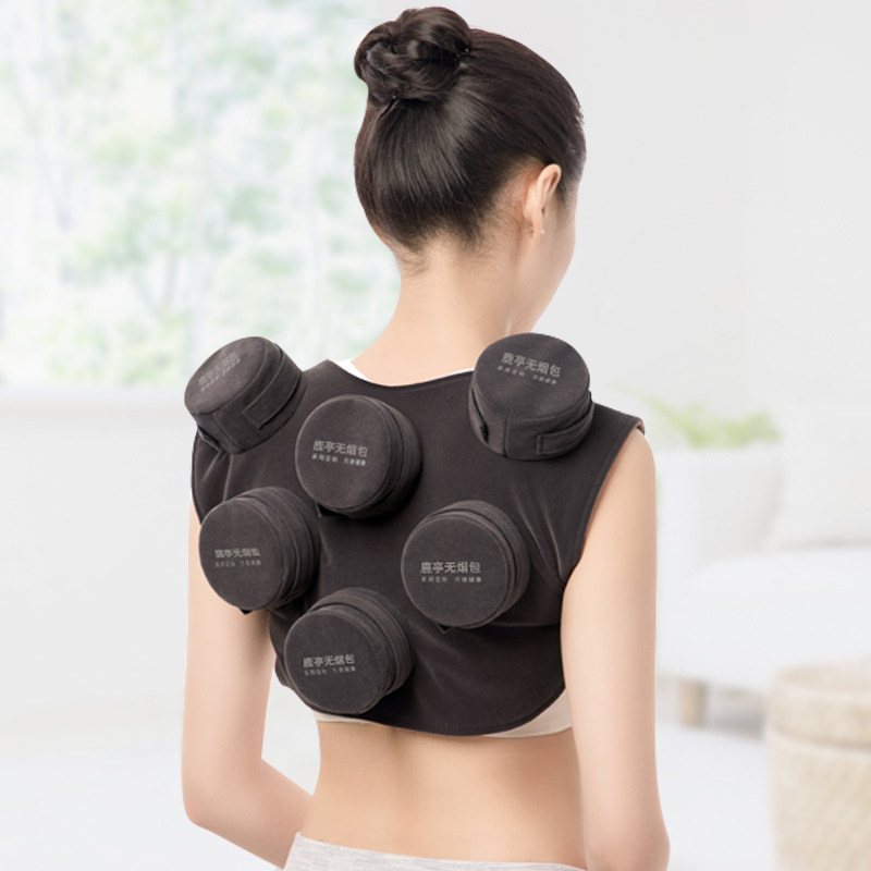 Luting moxibustion box back back smoking box household equipment non-pure copper waist back copper smokeless physiotherapy plus moxa New