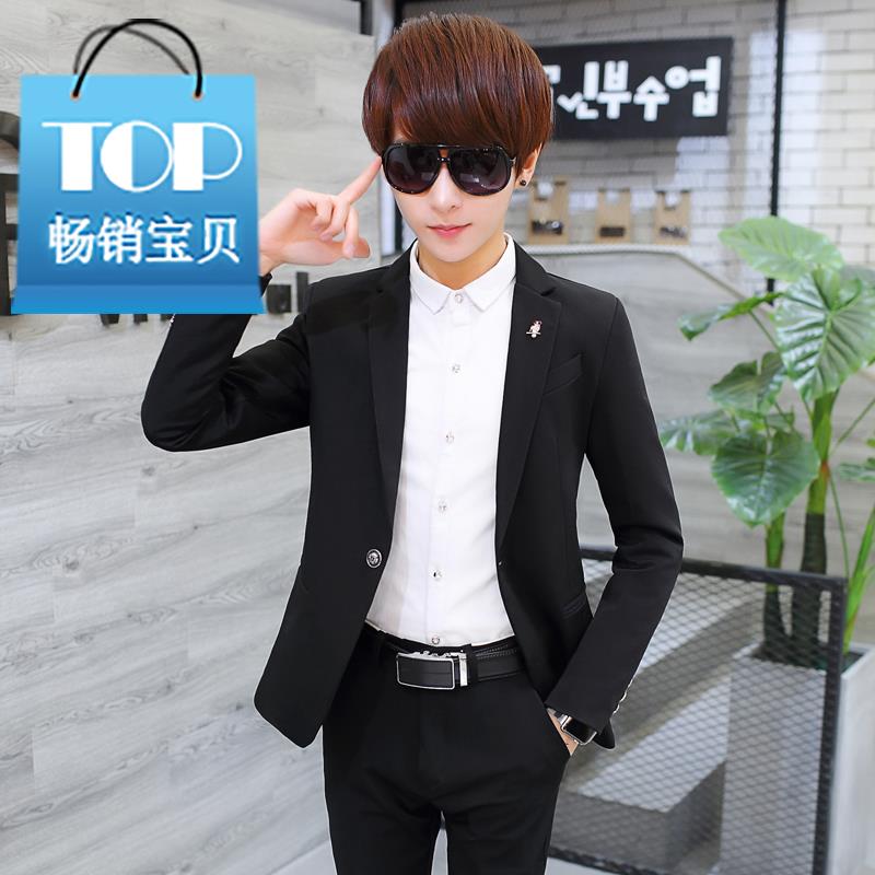 Suit nam 202k0 mùa xuân mới màu rắn nhỏ mens phù hợp với Hàn Quốc phiên bản của mens giản dị phù hợp với phù hợp với học sinh.