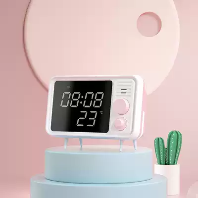 Alarm clock mute smart bedside electronic clock luminous digital clock students with sound super loud Bluetooth speaker Wireless