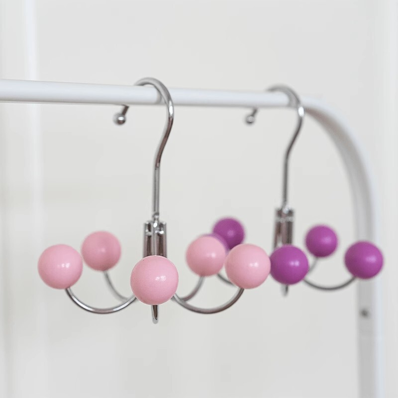 No-Drill Iron Art Metal Rotating Hook for Wardrobe Storage, Dormitory Hanging Bag, Sling Bag, Hat, Belt, Scarf Rack