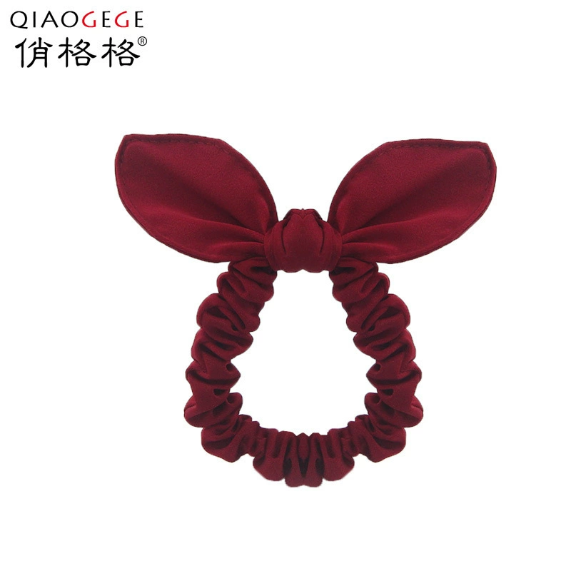 Qiaogege phiên bản Hàn Quốc đơn giản của dây tóc tai thỏ nữ tính khí chất thuần khiết màu sắc tươi buộc đầu dây cao su vừa mũ đội đầu vòng tóc - Phụ kiện tóc