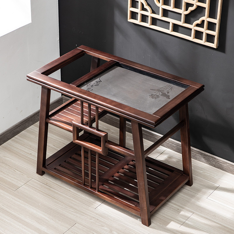Huali tea cart Mobile tea table Household small tea table Simple modern tea set set table one-piece tea table and chair combination
