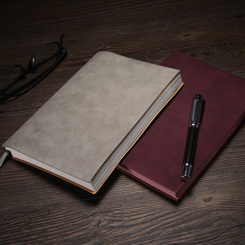 Business Brief Thickening Notebook of Notebook Furniture Lambskin Soft Leather A5 customizable LOGO free lettering courtesy box office work record Japanese book undergraduate study Yoko notepad-Taobao