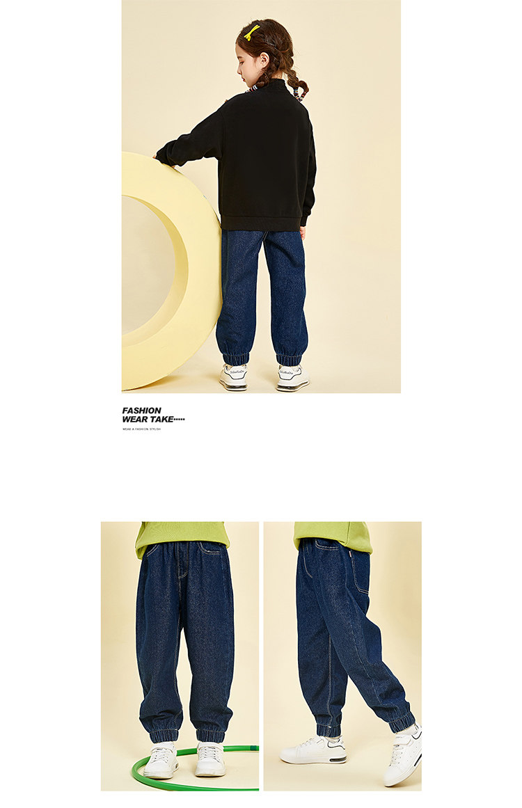 Осенние детские штаны, флисовые весенние спортивные джинсы, детская одежда jeanswest jnr./真维斯童装 