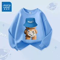 【Одиночный кусок весенней и осенью толстовки】 синяя/синяя шляпа задняя часть медведя