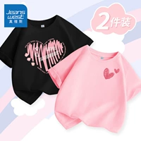 [2 куска чистого хлопка] черный/j буква любви Love-Prowder/J xiaohongxin k