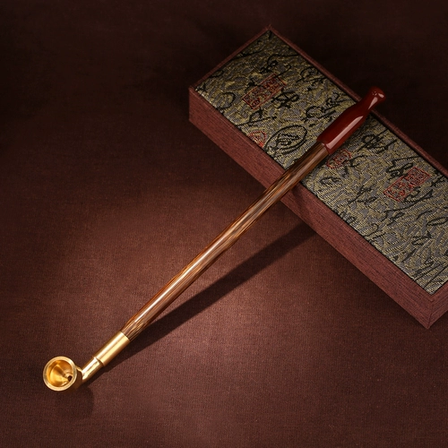 Мужская ониксовая старомодная медная небольшая дизайнерская курительная трубка ручной работы для пожилых людей, подарок на день рождения