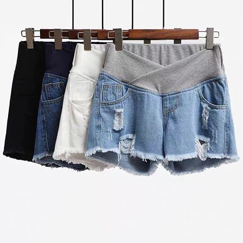 Pregnant Woman Interior Lap Pants Summer 2022 New Tide Moms Hot Pants Cotton Outwear Outside Jeans Shorts Fashion Summer Gestation