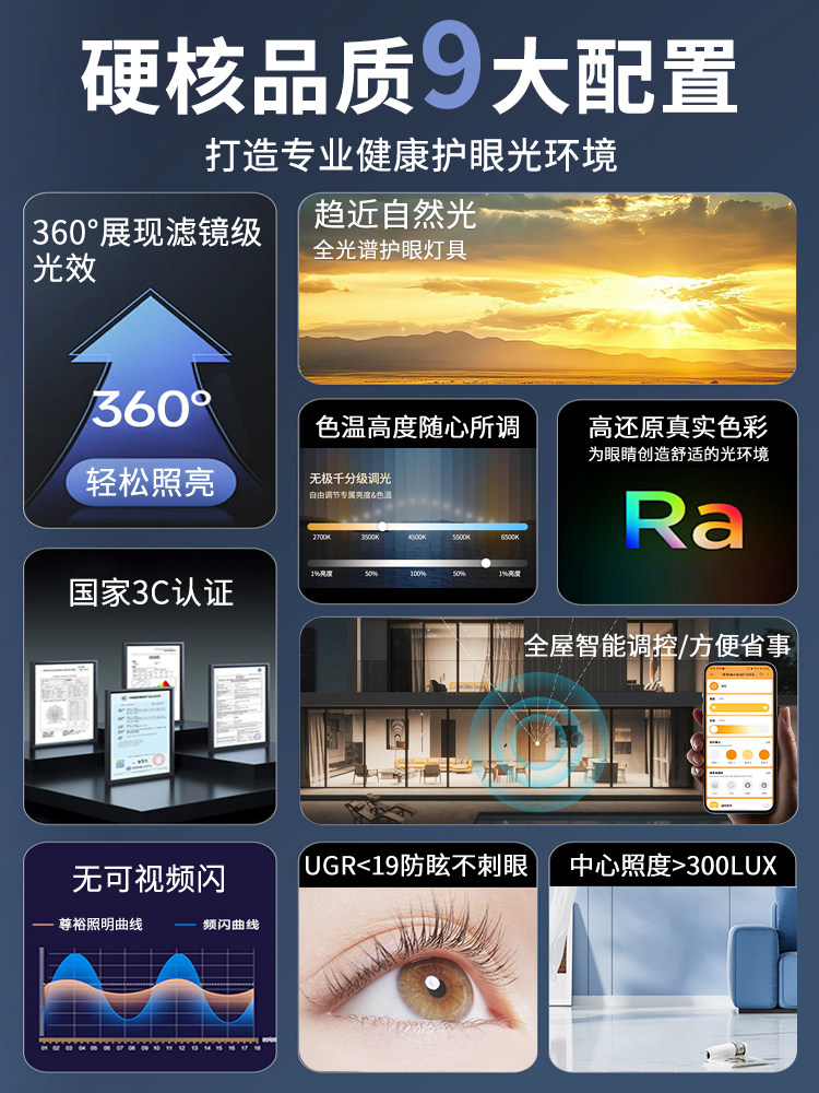 Living Room Lamp, Modern, Simple and Elegant, 2026 New Model, High-End Feel, Whole House Package, Ceiling Lamp, Guangdong Zhongshan Lighting Fixtures