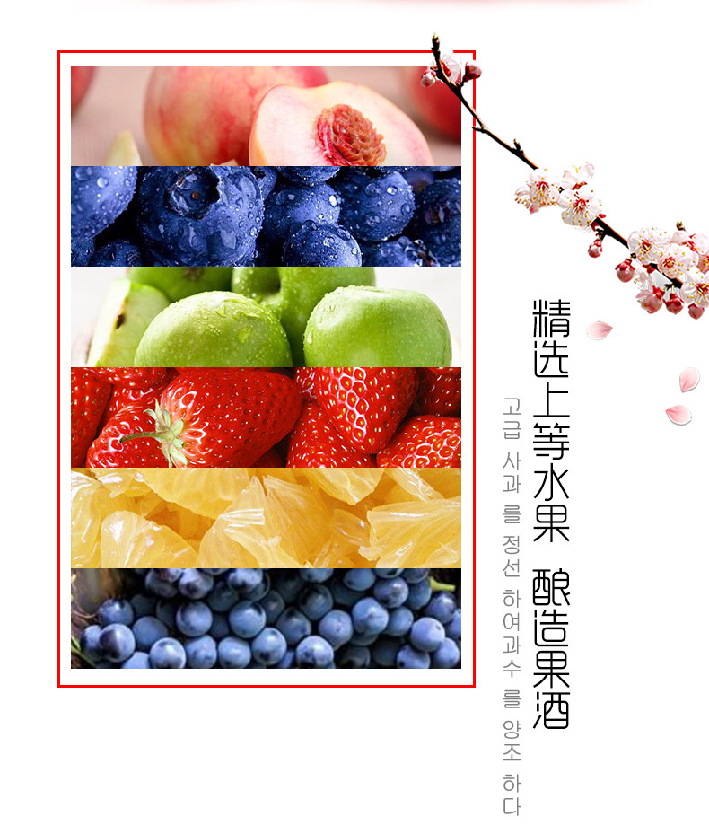 韩国进口 Lotte 乐天 初饮初乐 果味配制酒/烧酒 360mL*6瓶 图2
