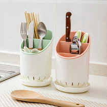 Rack Chopstick Cage Multifunction Kitchen Cutlery Holder Chopstick Cylinder Plastic Drain Chopsticks Rack Spoon