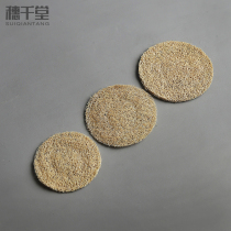 Suiqiantang Loofah loofah raising purple sand pot mat Loofah raising pot mat Teacup mat Dry tea pot mat Rattan support mat