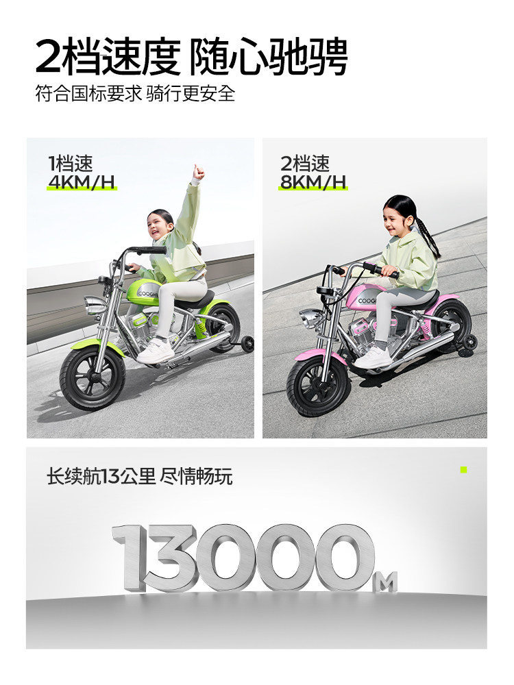 Cool Ride Thor Children's Electric Motorcycle for Ages 3-12, Harley Rechargeable Toy Two-Wheel Vehicle, Baby's First Birthday Gift