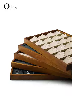 Dao Baoni new solid wood pallet jewelry display tray window jewelry storage ring display plate prop box