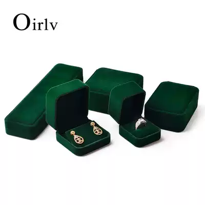 Doboni rounded flannel ring box Single ring necklace bracelet jewelry box Jewelry packaging box customization