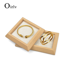 Dao Baoni new solid wood trumpet jewelry display plate bracelet necklace ring placed storage display props