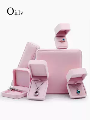 Dabaoni flannel necklace box gift box pink ring simple earrings Jewelry Box Shop