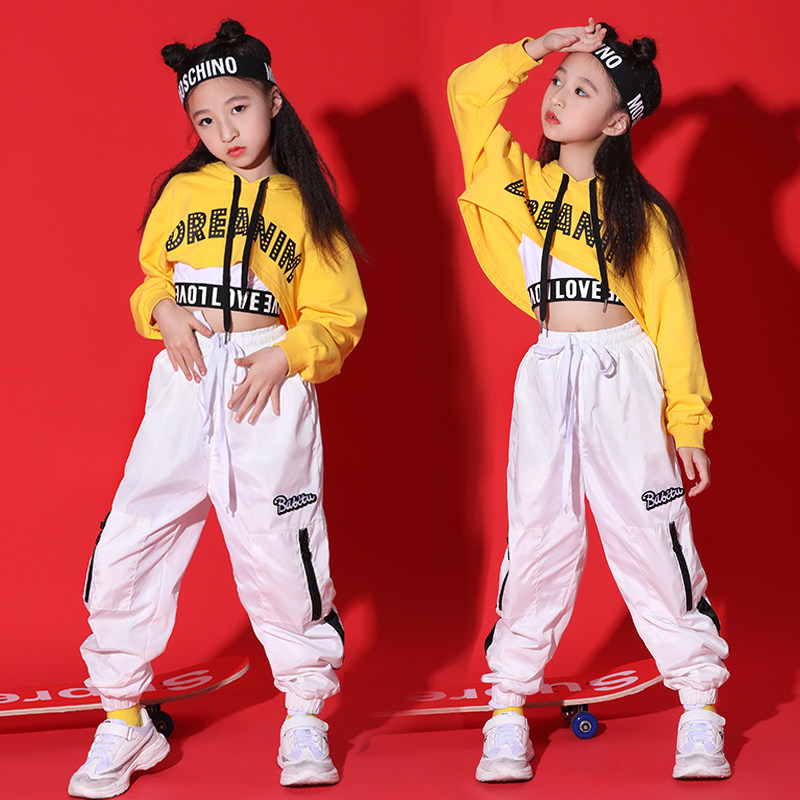New autumn winter hip hop girl street dance suit Han Lu navel jazz dance performance suit