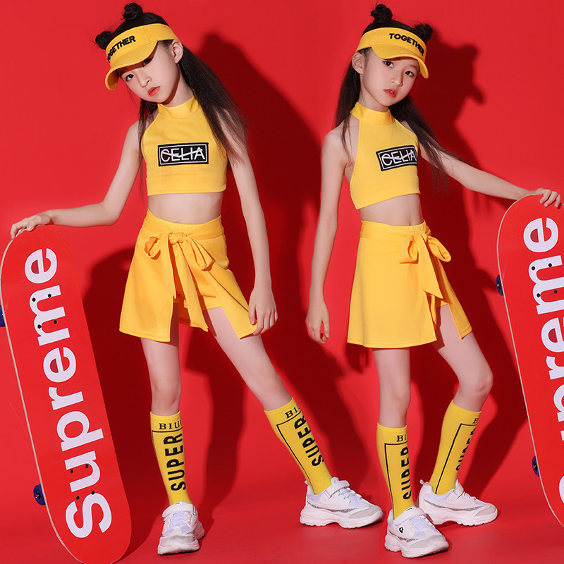June 1 Children's Day Cheerleading Costume Korean Version Sports Suit Hip Hop Girls Jazz Dance Cheerleading Costume