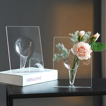 Original creative design glass photo frame vase Korea ins Nordic home bedroom living room desktop decoration ornaments