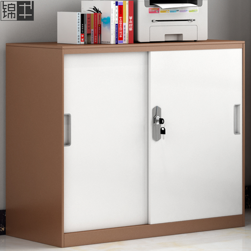 Iron Mobile Door Office Cabinet Jacket Color Tin Cabinet Short Cabinet Dorm Room Storage With Lock Small Cabinet Table Side Containing Customization