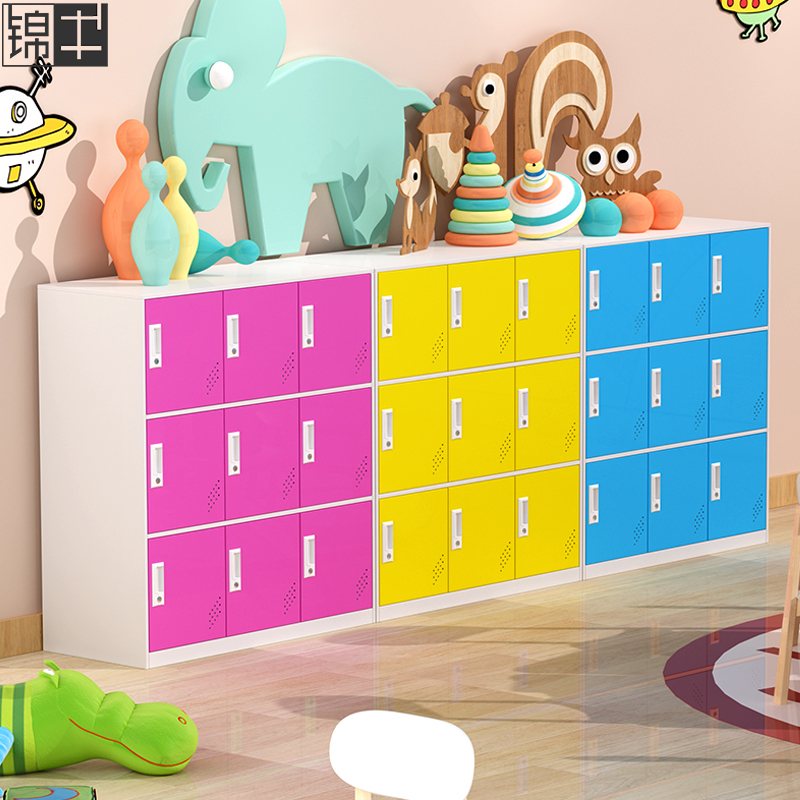 Color Locker Dance Classroom With Lock Containing Cabinet Kindergarten School Bag Storage Short Cabinet Gym Staff Cabinet