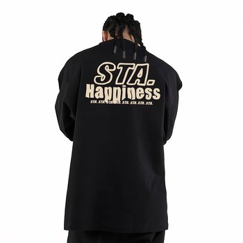 Sta flagship store american trendy long-sleeved t-shirts for men and women street heavy pure cotton couple loose casual round neck sweatshirts