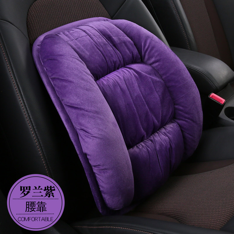 Winter short plush car for protecting waist rests with a pillow warm and comfortable car in the car seat leaning against the waist pillow cushion office backrest