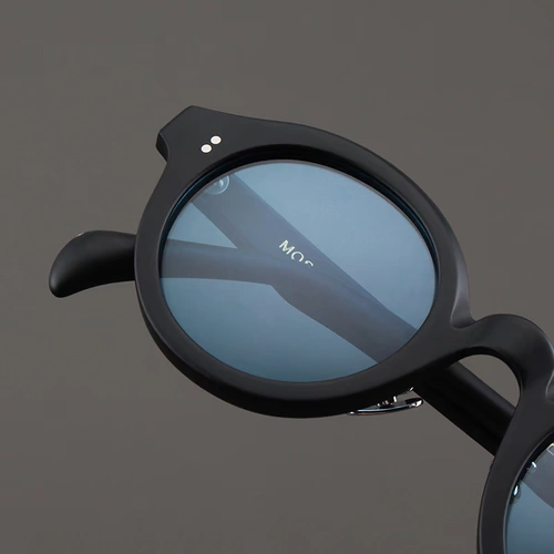 Солнцезащитные очки Moscot Lemtoshx Pinxi Women American Matte Black Round Box Retro Polarizer