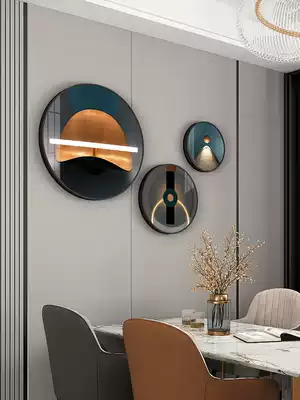 Dining room decoration painting living room background wall light luxury hanging painting dining room wall painting abstract modern simple atmospheric wall painting