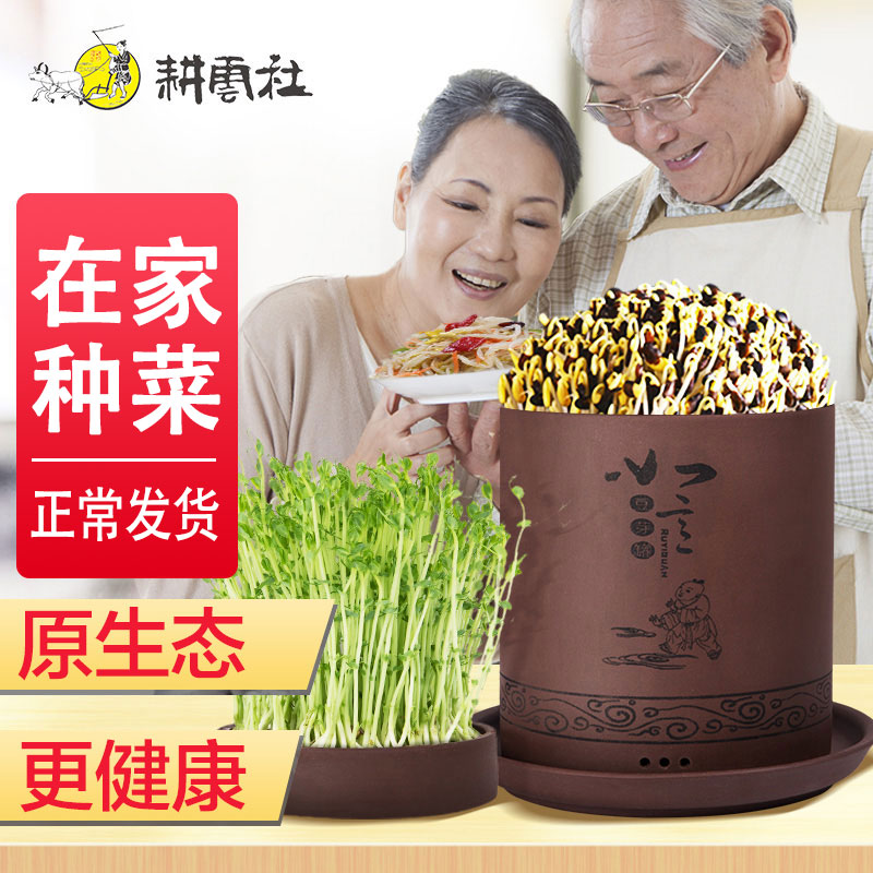 (Intangible cultural heritage products) Cultivating Cloud Society purple sand bean sprout jar double layer bean sprout machine home fully automatic bean sprout artifact