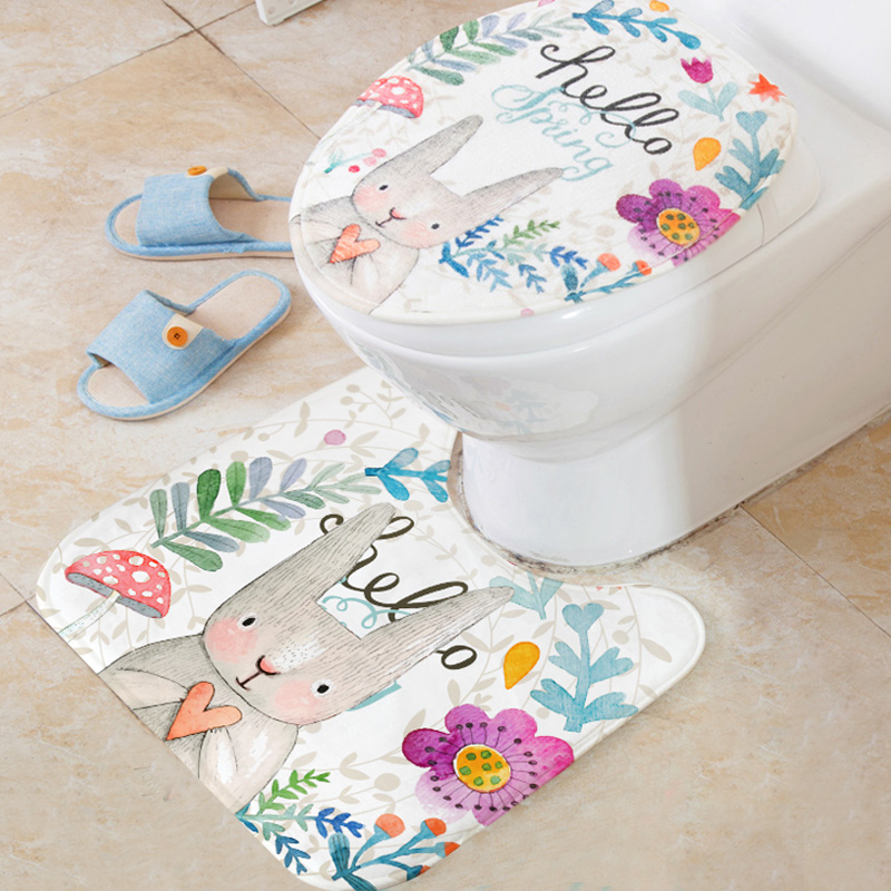 Repeatedly available thickening universal toilet cushion seat cover toilet seat toilet seat bathroom U-shaped floor mat non-slip water absorption
