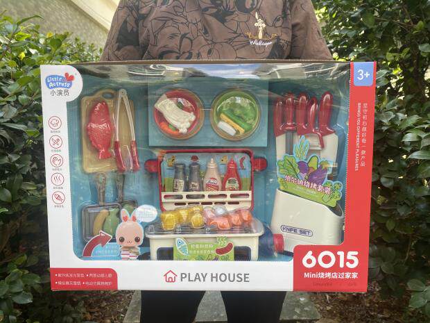 Banerna little actor Mini barbecue shop play house toy smoking food color-changing simulation kitchen kitchen utensils for cooking