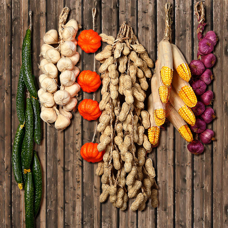 Simulation vegetables and fruits Red pepper fake cucumber garlic hanging string Hotel garden model leisure farm decoration props