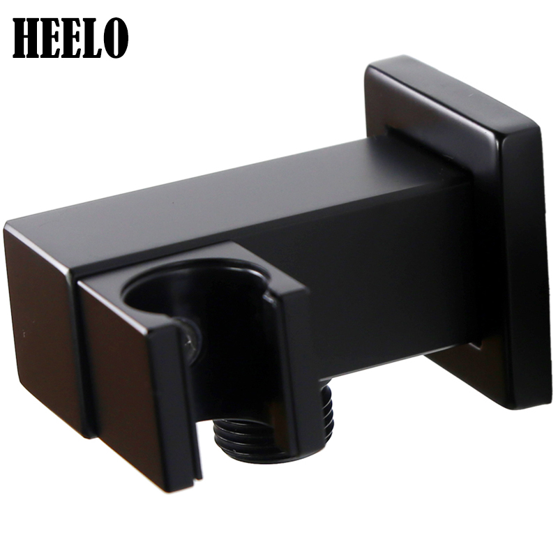 Black copper double function sprinkling seat into wall dark fixed seat water adjustable square sprinkler bracket