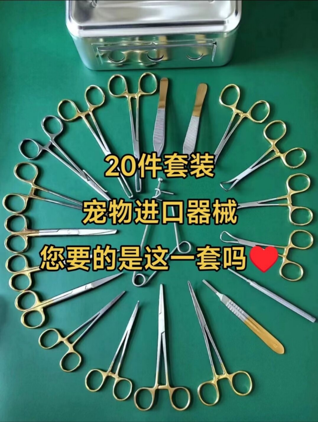 宠物综合器械软组织器械套包动解剖实验工具手术剪镊子持针器绝育