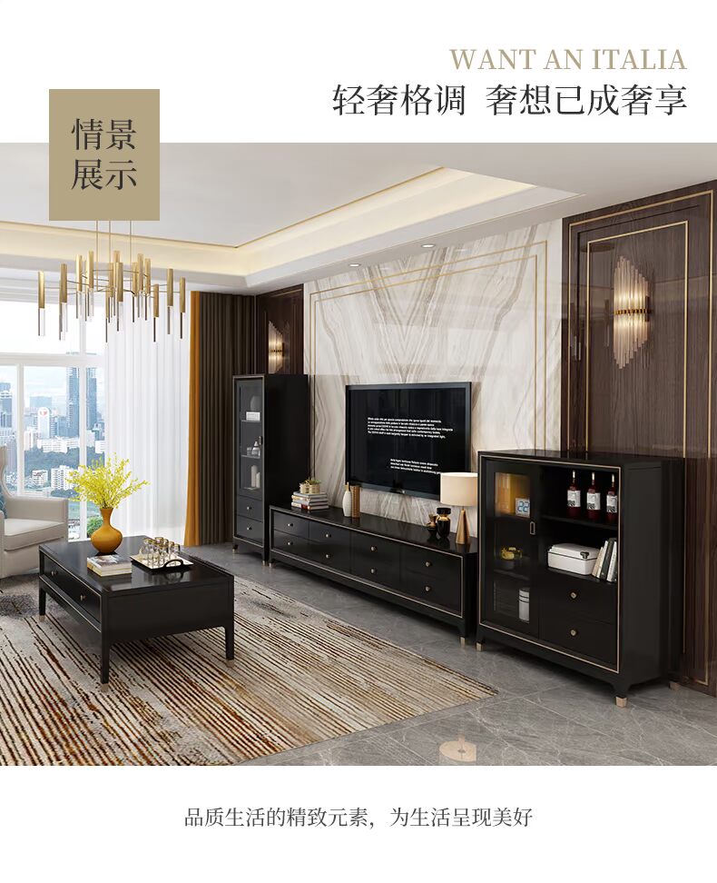 Đôi gỗ đêm Mỹ gỗ rắn bàn cà phê TV tủ ánh sáng sang trọng bàn cà phê căn hộ nhỏ bài hiện đại bàn trà nội thất phòng khách đơn giản - Bàn trà bàn trà tròn mặt đá