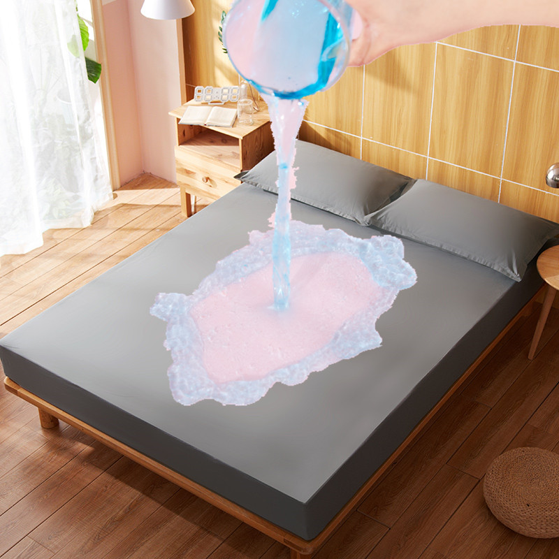 Pure cotton waterproof fitted sheet one-piece bed cover bed cover urine-proof breathable mattress Simmons protective cover supplies