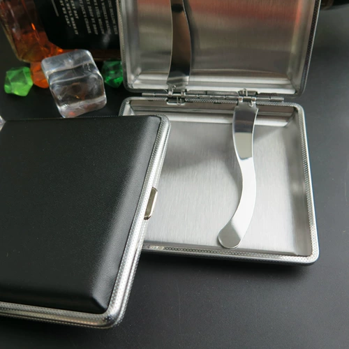 Модный креативный портсигар из нержавеющей стали, автоматическая нескользящая подарочная коробка, 20 шт, подарок на день рождения