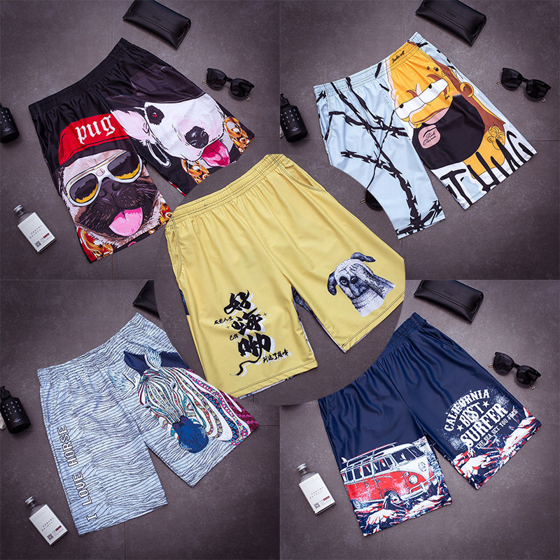 Manufacturer direct selling shorts men sports leisure five-point pants pants anti-embarrassing sand lined beach pants