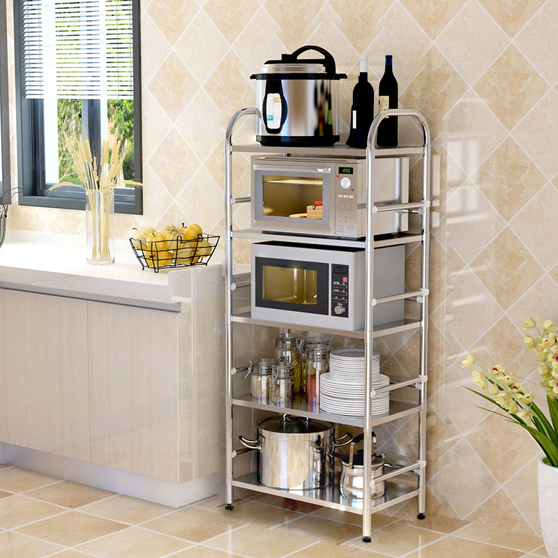 ACCO Li kitchen rack home floor multi-layer rack microwave oven oven home seasoning storage pot rack