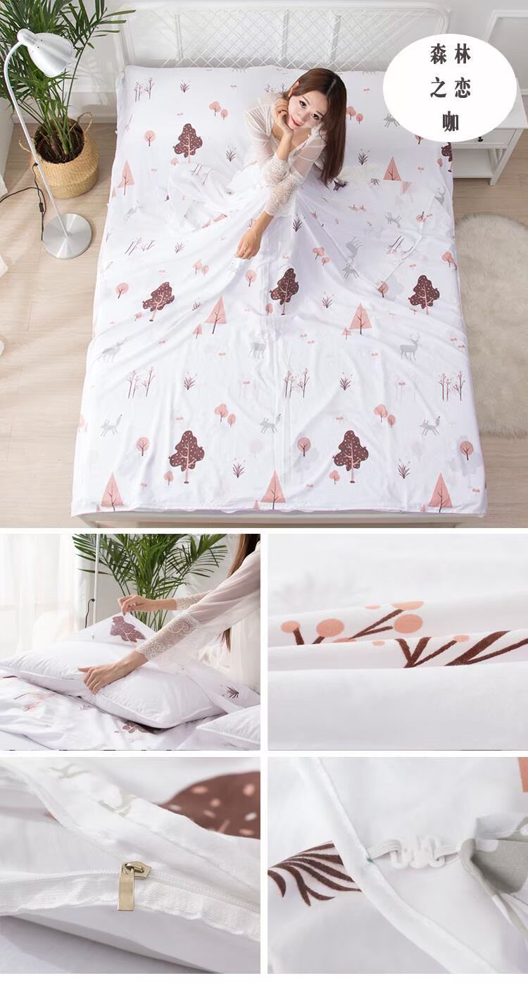 Du lịch khách sạn qua túi ngủ bẩn người lớn du lịch trong nhà đơn đôi di động bông mỏng du lịch chống bẩn tấm - Túi ngủ túi ngủ naturehike u250