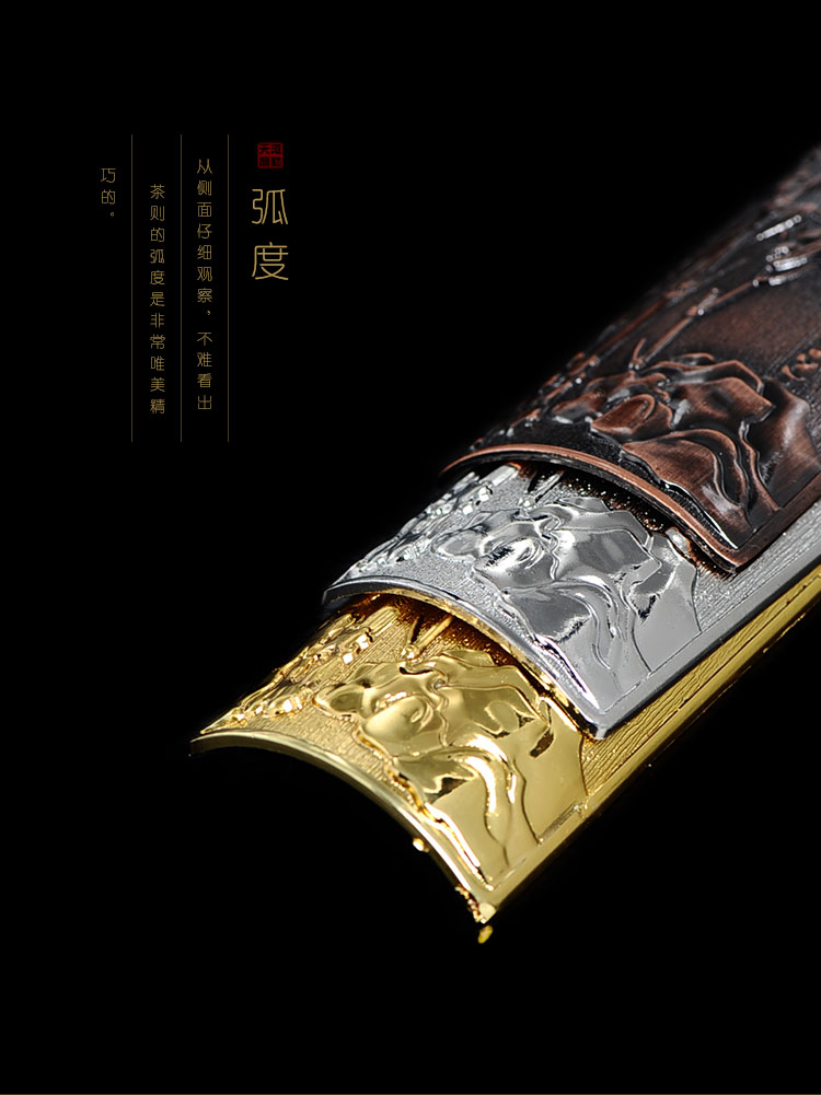 Xu ink manual hammer copper tea enjoy tea holder tea spoon teaspoon shovel ChaZhen antique copper ChaBo tea accessories