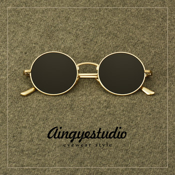 Retro Round Sunglasses for Men, Polarized Sunglasses for Driving, Sunglasses for Women, Anti-Uv, High-End, Handsome and Trendy