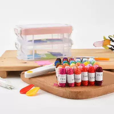 Cross stitch thread set Embroidery thread set Handmade DIY European three-dimensional embroidery thread Cotton thread embroidery thread weaving color